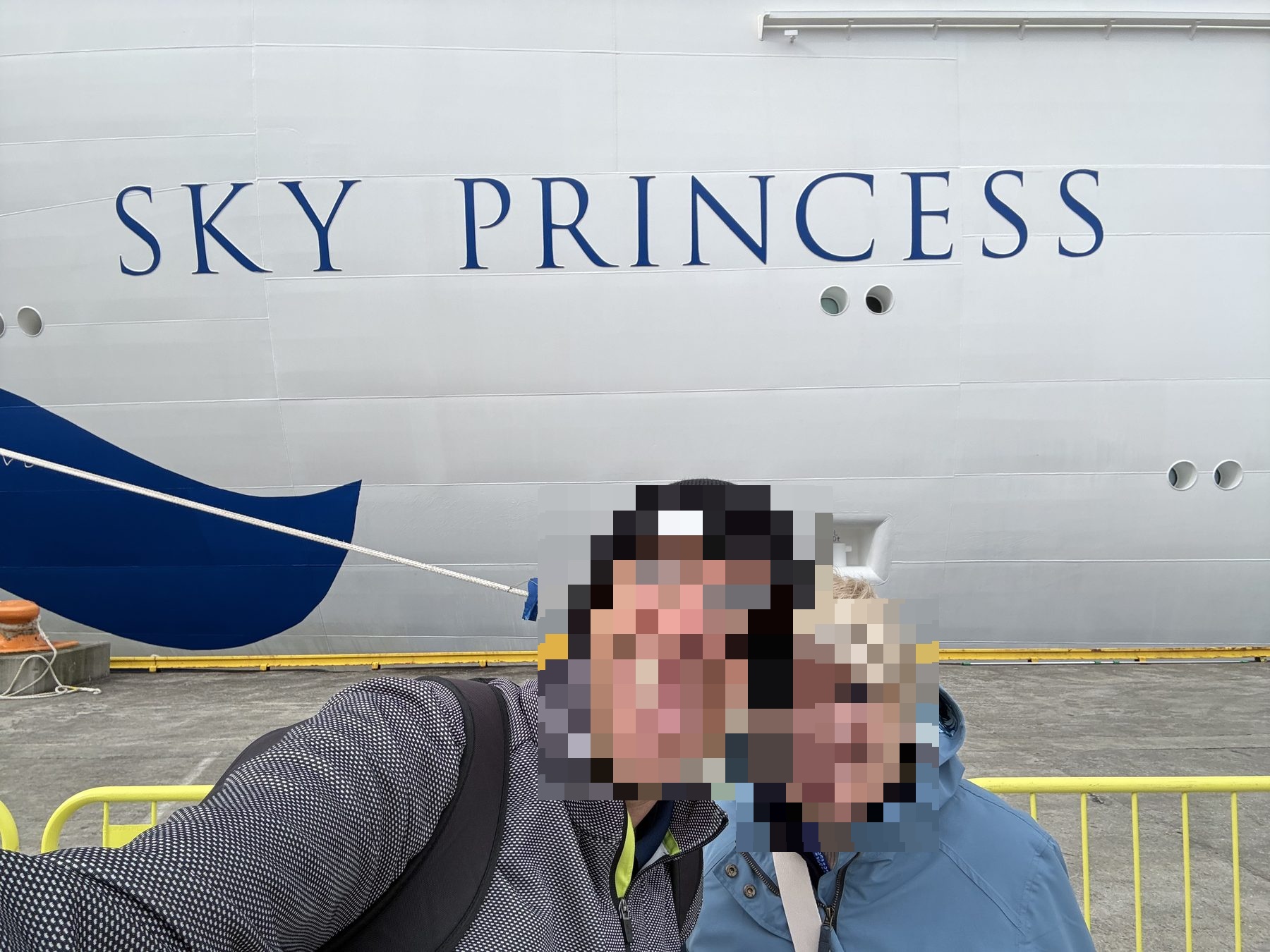 Sky Princess hull selfie